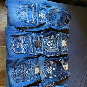Rock revival/true religion jeans sizes 33 and 34